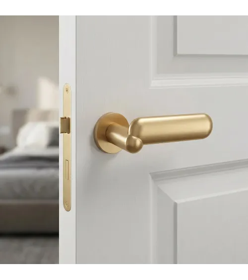 KELEDRES satin gold finish door handle design handle