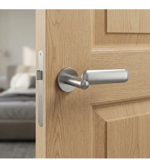 Contemporary zamak door handle KELEDRES round design handle