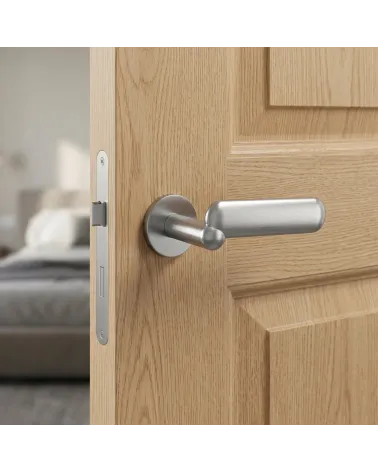 Contemporary round zamak door handle KELEDRES
