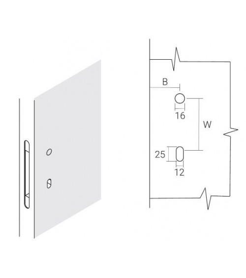 White door handle without plate VERUM Pure, minimalist design 2022 - designer handle