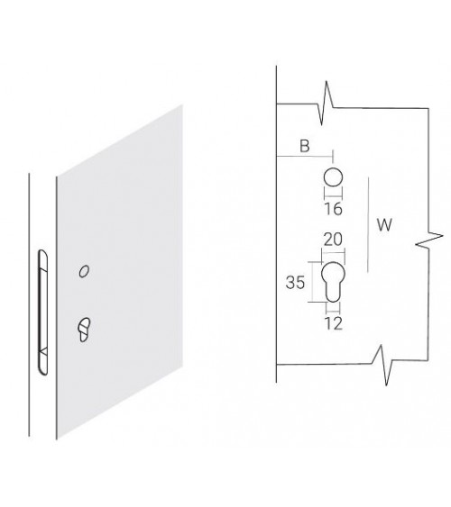 White door handle without plate VERUM Pure, minimalist design 2022 - designer handle