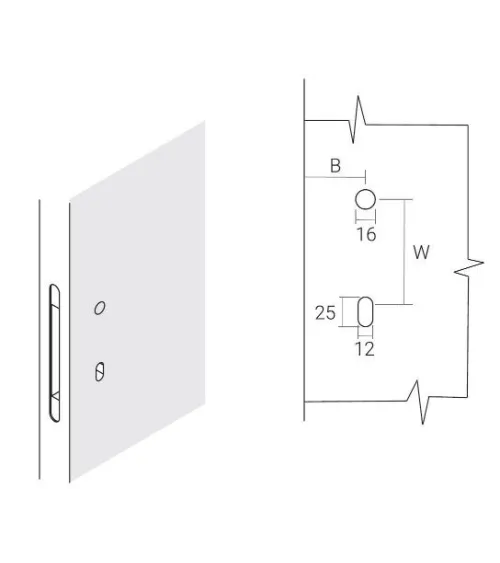 VERUM Atlanta door handle, very discreet - designer handle