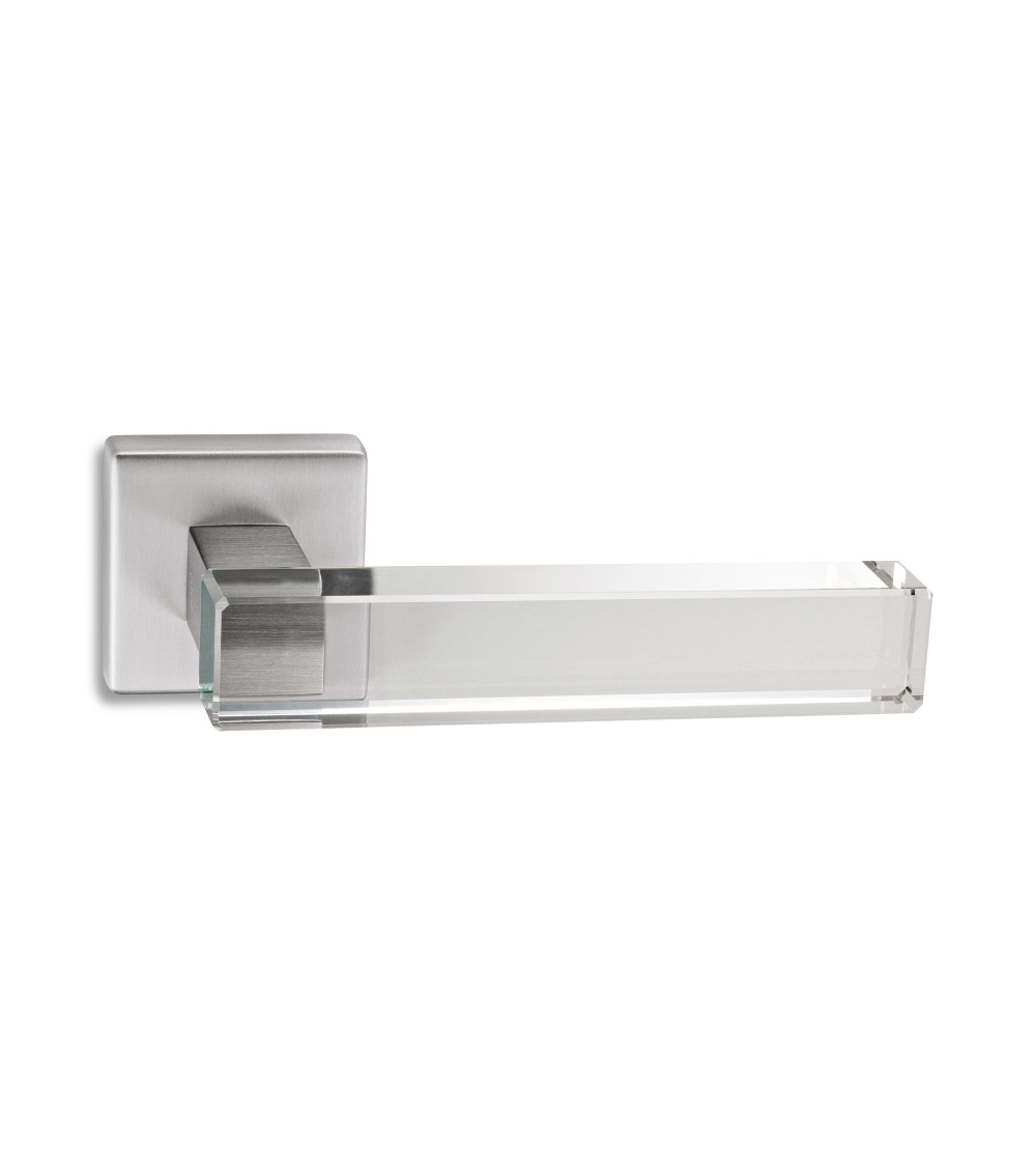 Satin chrome Ento Shiny door handle designer handle