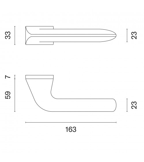 Matt gold GLADIOLA door handle design handle