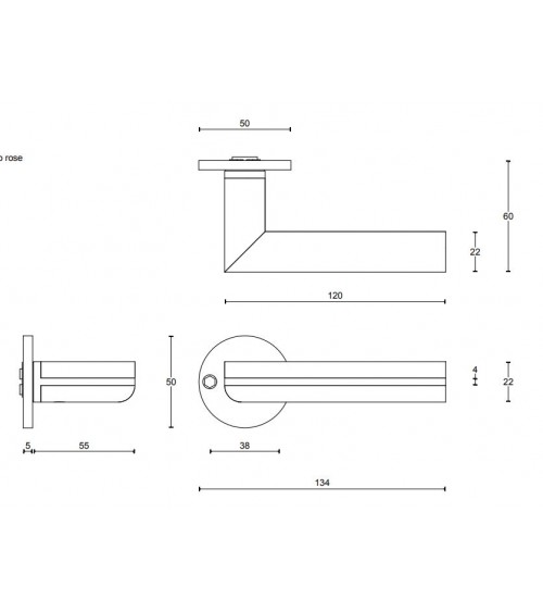 Real wood door handle, Formani TWO - designer handle