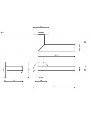 Real wood door handle, Formani TWO - designer handle