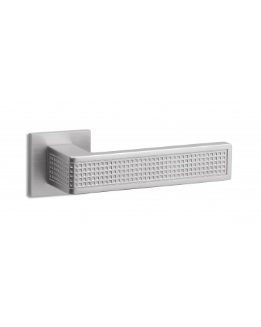 Satin Chrome door handle Ento TECA quadro - designer handle