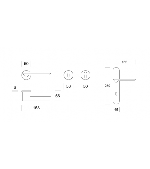 Black Ento Cedro door handle designer handle
