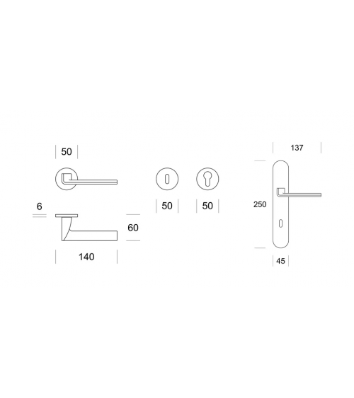 Ento Edge satin chrome door handle design handle