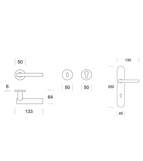 Satin chrome ENTO SMART door handle