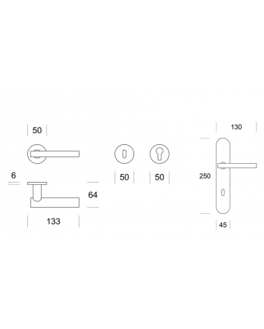 Satin chrome ENTO SMART door handle