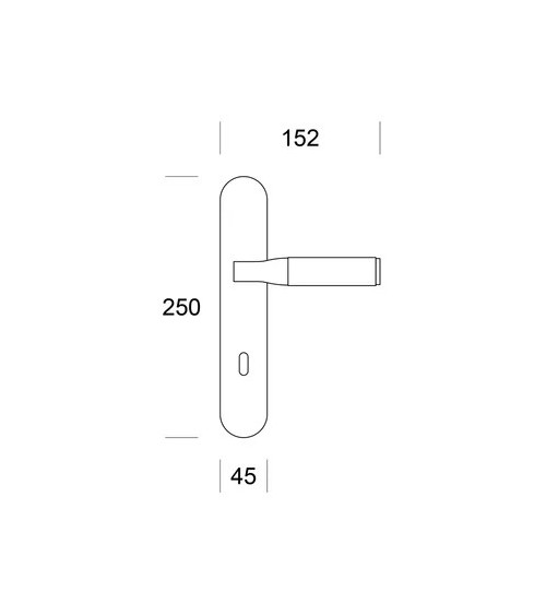 Polished Chrome Door Handle ENTO TUBE