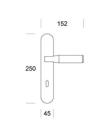 Modern Door Handle ENTO TUBE in Brass - Designer Handle