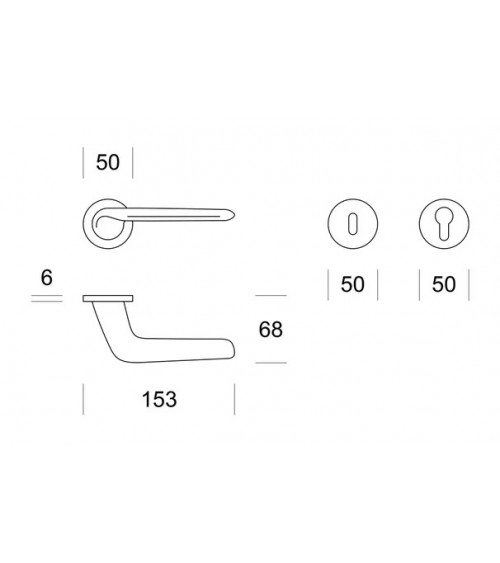 Black Ento Elan door handle designer handle