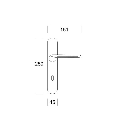 Black Ento Elan door handle designer handle