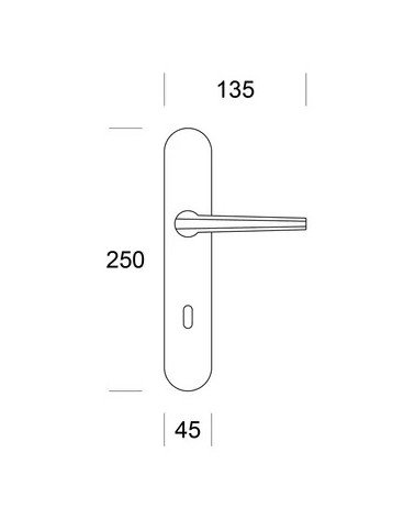 Ento Pilot door handle with dimensions