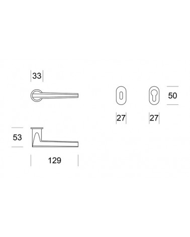 Ento Pilot C3 door handle with dimensions