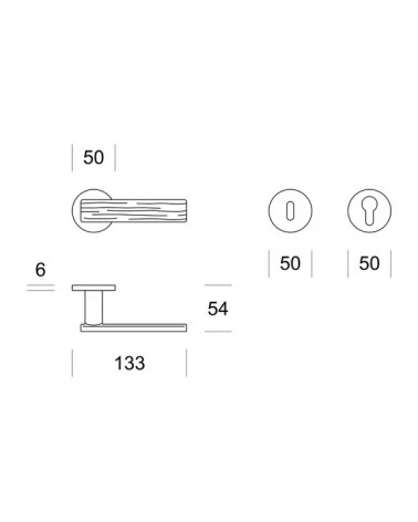 Ento Wood door handle with legend