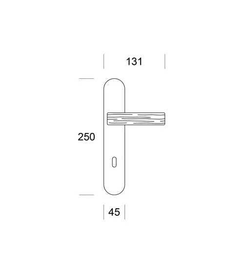 Satin chrome Ento Wood door handle design handle