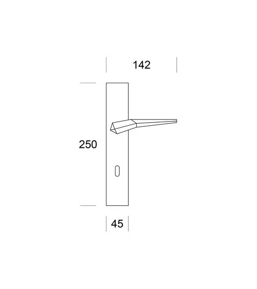 Satin Chrome door handle ENTO PLISSE
