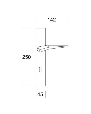 Satin Chrome door handle ENTO PLISSE