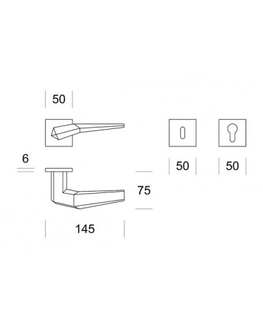 Modern door handle ENTO PLISSE