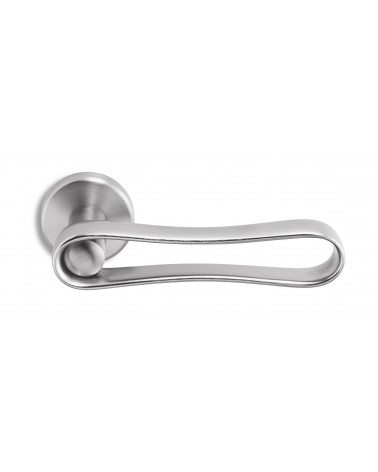 Satin chrome door handle Ento Infinito designer handle