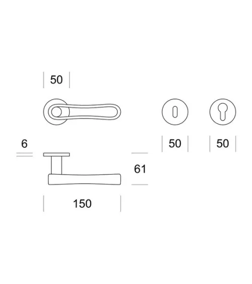 Ento Infinito black door handle design handle
