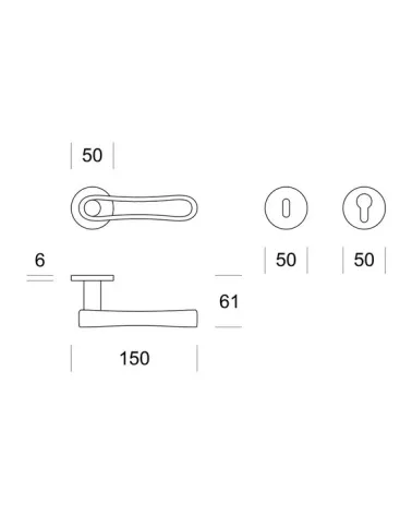 Ento Infinito door handle with legend