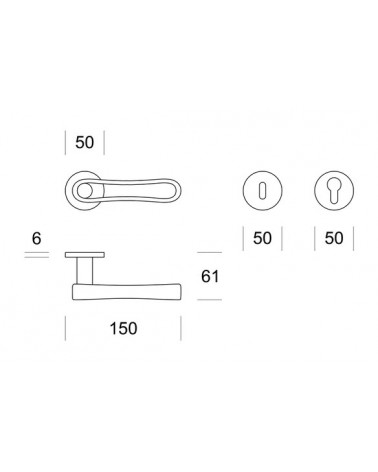 Ento Infinito futuristic door handle with legend