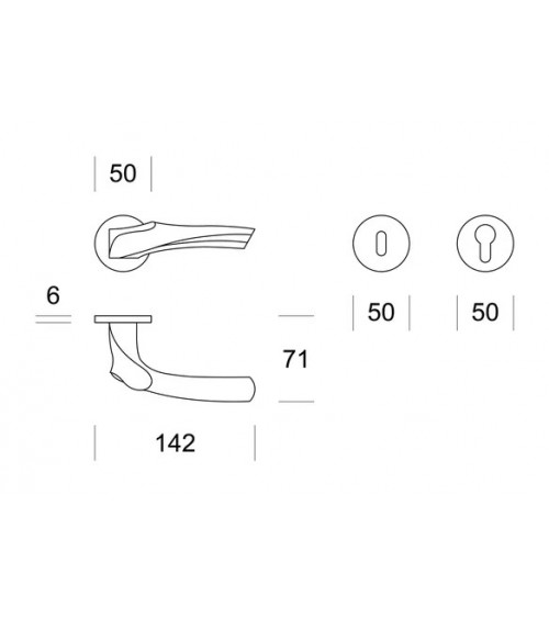 Ento Anatomica polished chrome door handle design handle