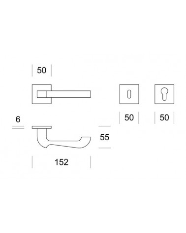 Polished Chrome door handle ENTO LINK