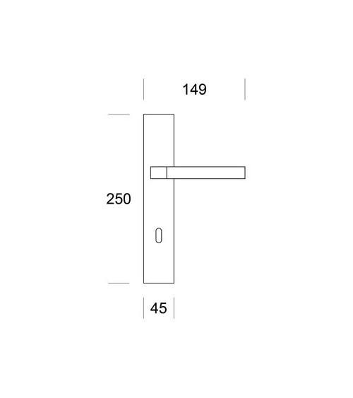 Polished Chrome door handle ENTO LINK