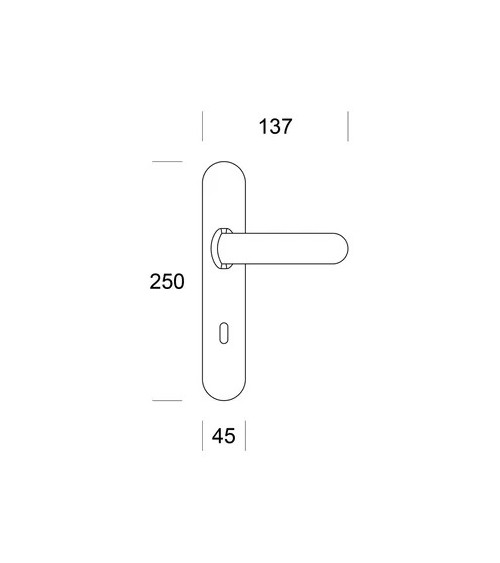 Polished Chrome door handle ENTO WAVE