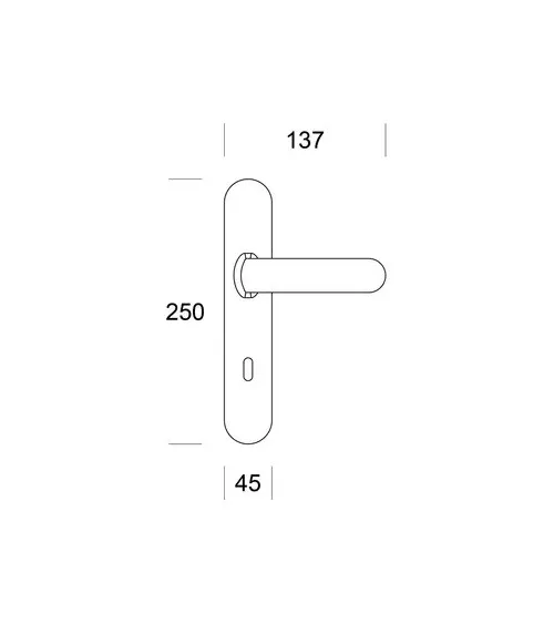 Satin Chrome door handle ENTO WAVE