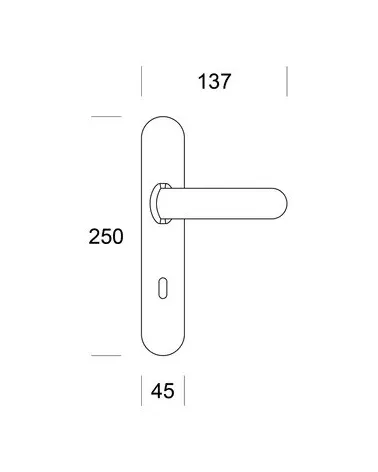 Satin Chrome door handle ENTO WAVE