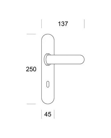 Modern door handle ENTO WAVE