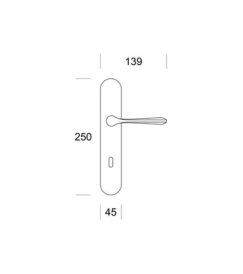Polished chrome Ento Dafne door handle designer handle