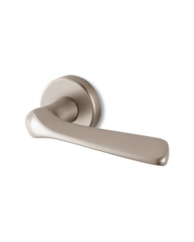 Satin nickel door handle Ento Dafne designer handle