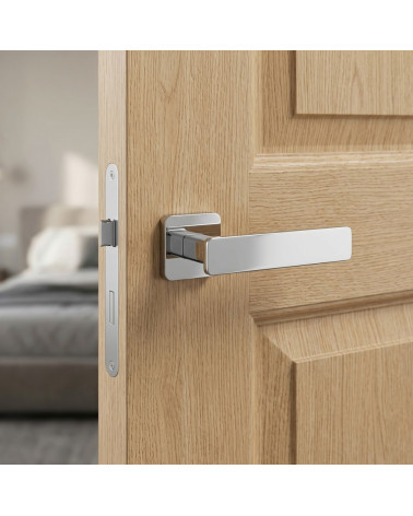 Door Handle with Polished Chrome Finish - NOEMIA Model MILLAPOIGNÉES