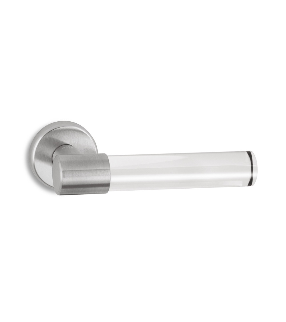 Brass and crystal door handle Ento Ghost design handle