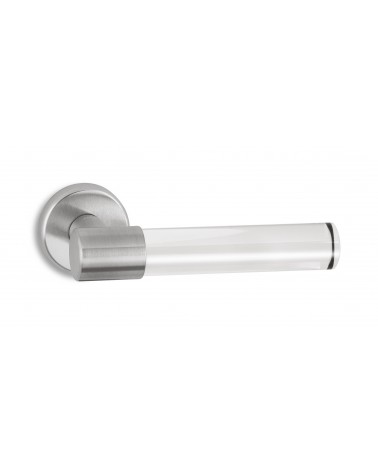 Brass and crystal door handle Ento Ghost design handle
