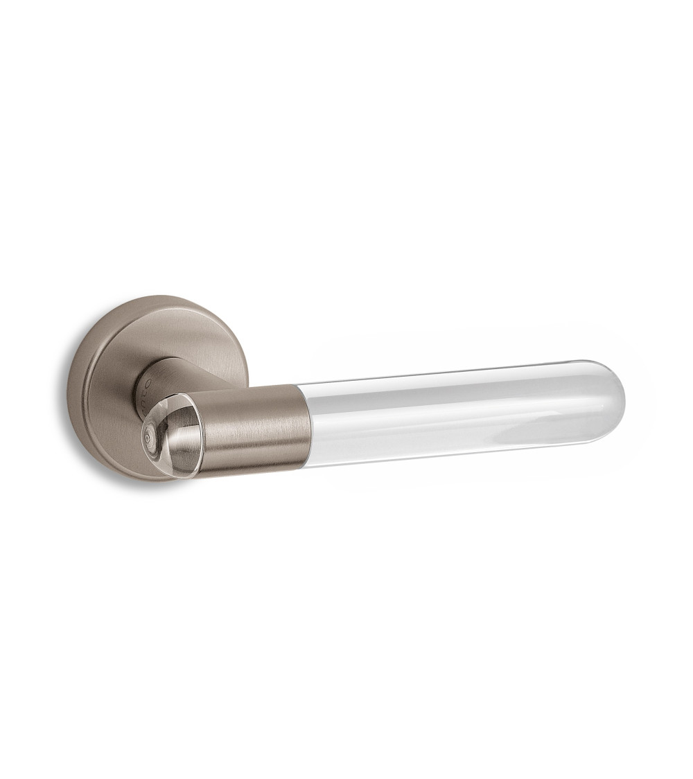 Brass and crystal door handle Ento Drop design handle