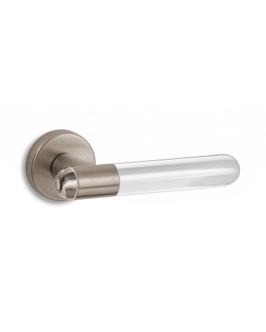 Brass and crystal door handle Ento Drop design handle