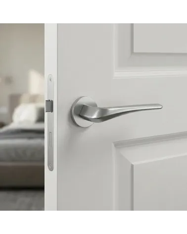 DALIA door handle on round backplate