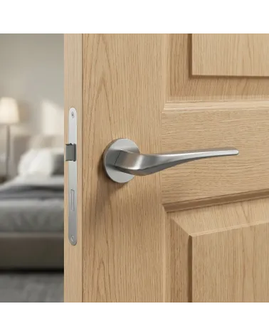DALIA door handle on round backplate
