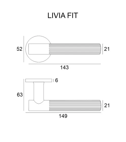 Modern style door handle LIVIA designer handle