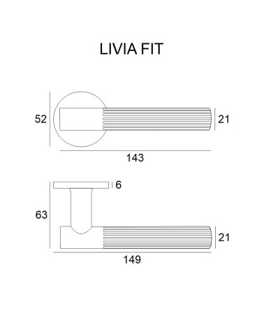 LIVIA textured style door handle