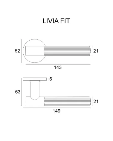 LIVIA textured style door handle