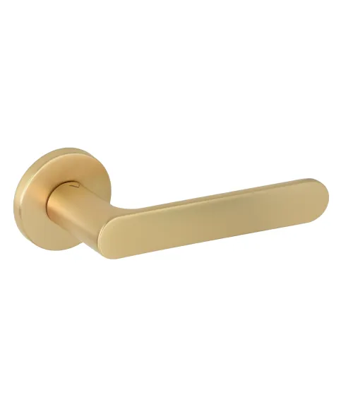 Satin gold door handles Creo